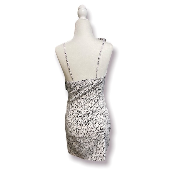 Knot straps ruched bust dalmatian cami dress - Picture 3 of 4